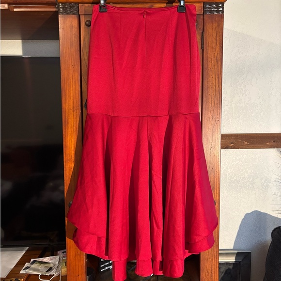 Mango Red Ruffle Skirt - Picture 3 of 5